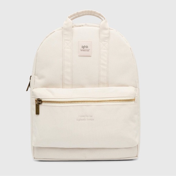 Lefrik Gold Classic Unisex Backpack NWOT Ecru - Picture 1 of 13